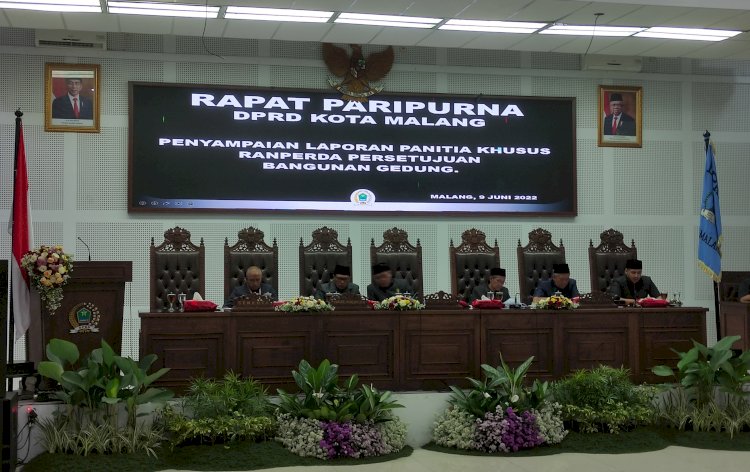 Suasana rapat paripurna di Gedung DPRD Kota Malang/RMOLJatim